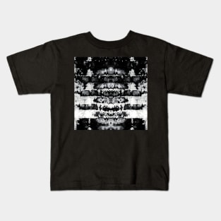 Black and White Tie-Dye Symmetry Kids T-Shirt